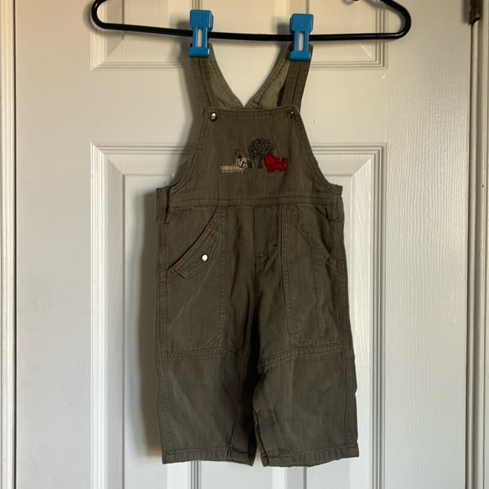 Sprockets Baby Red Pinstripe Overalls